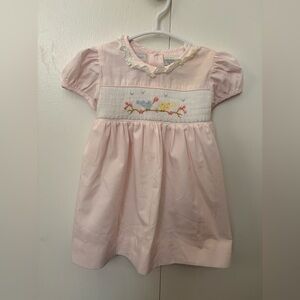 Pink Embroidered Kids Dress